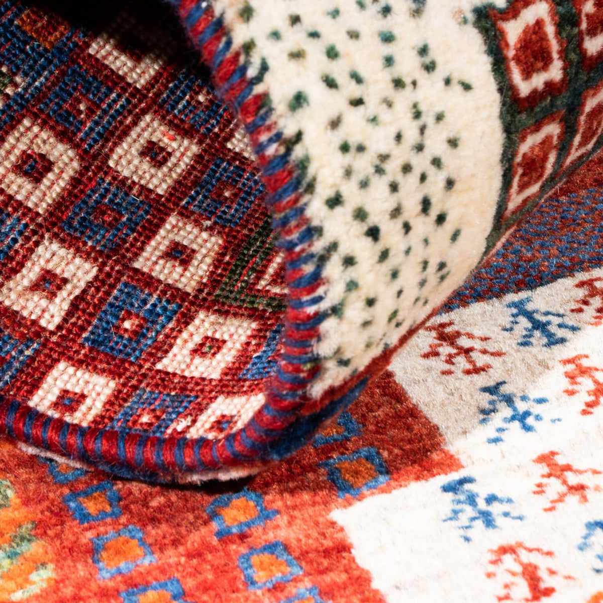 Gabbeh Tapijt - Loribaft Perzisch - Koninklijke - 123 x 80 cm - veelkleurig