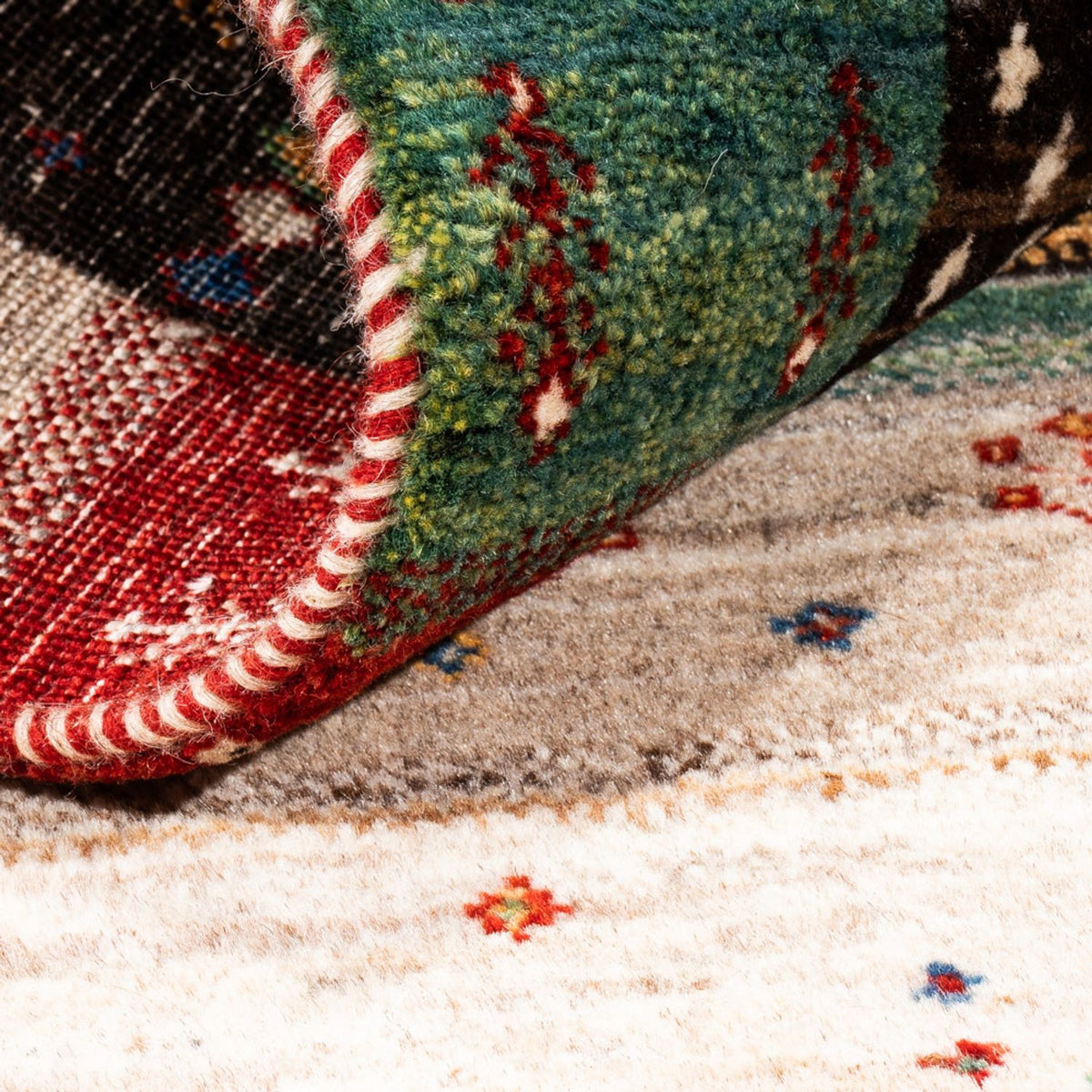 Gabbeh Tapijt - Loribaft Perzisch - Koninklijke - 124 x 83 cm - veelkleurig