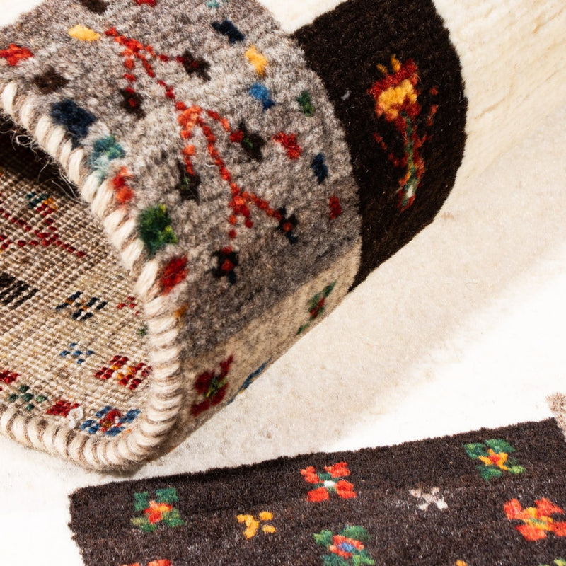 Gabbeh Tapijt - Loribaft Perzisch - Koninklijke - 125 x 90 cm - crème