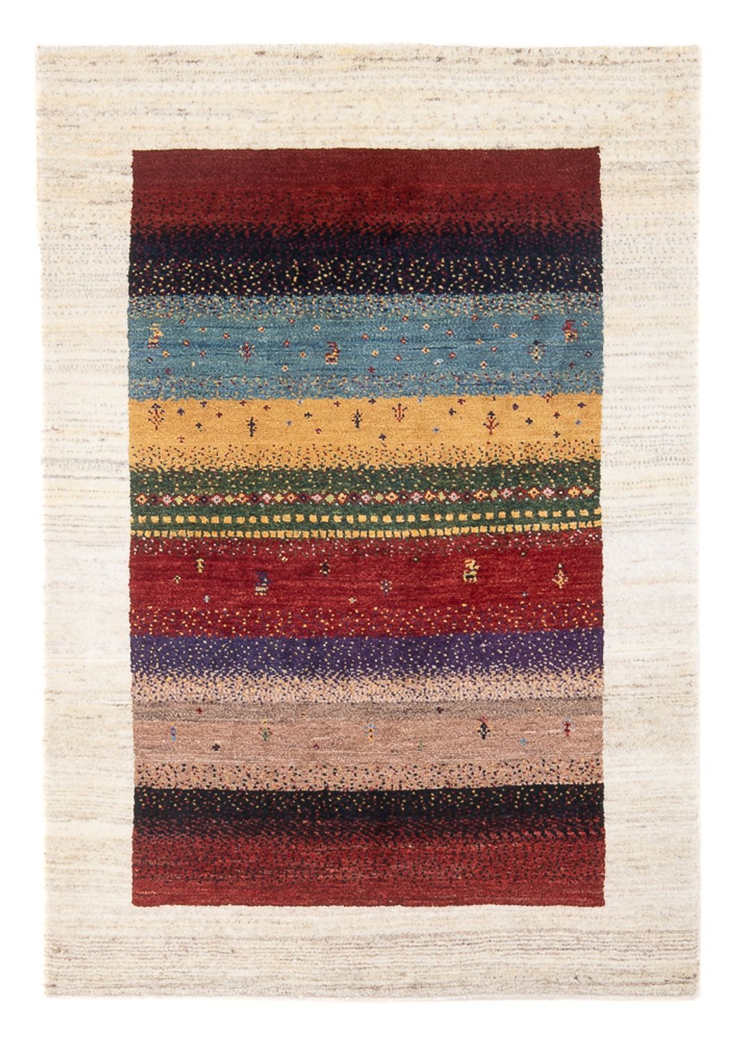 Gabbeh Tapijt - Loribaft Perzisch - Koninklijke - 130 x 85 cm - veelkleurig