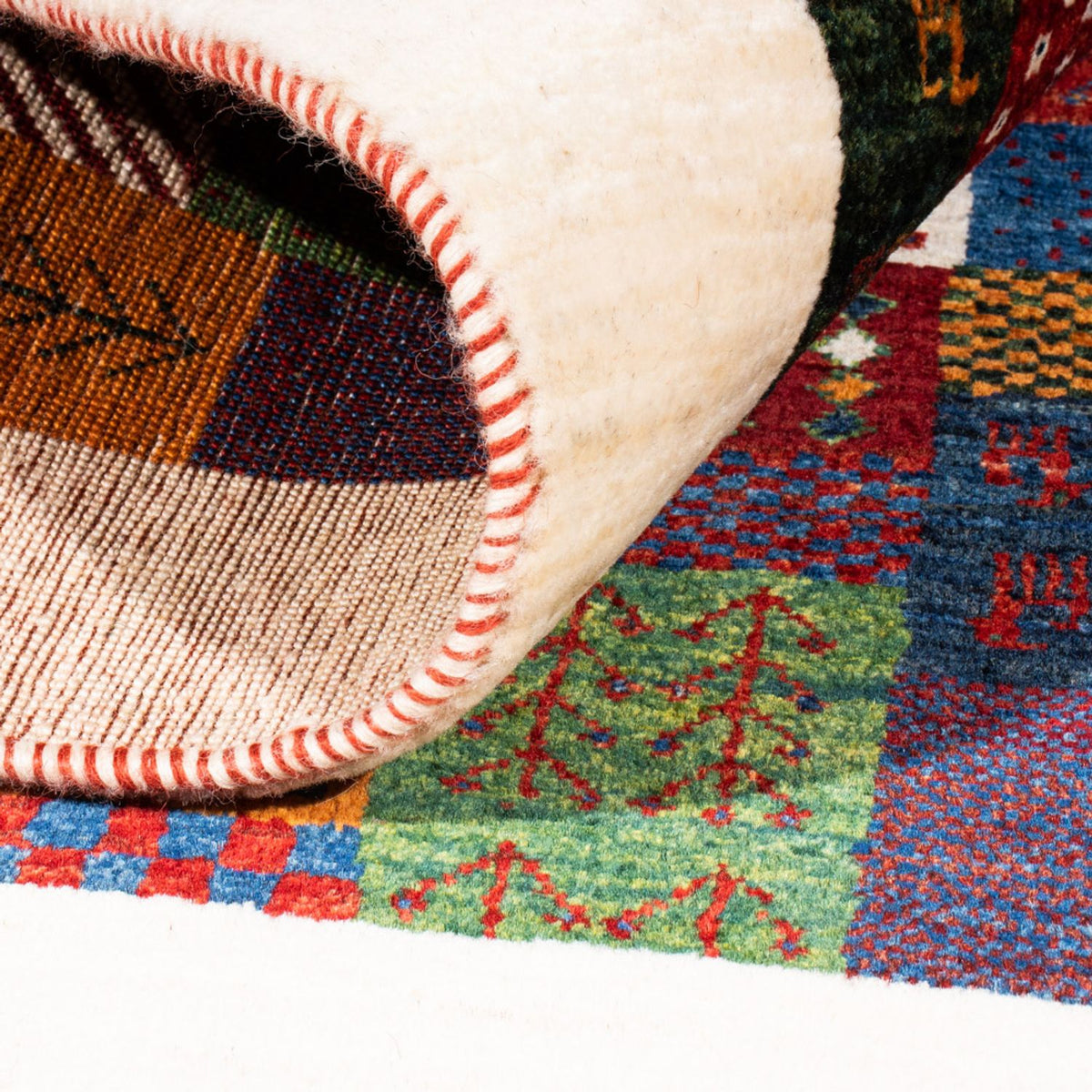 Gabbeh Tapijt - Loribaft Perzisch - Koninklijke - 124 x 85 cm - veelkleurig