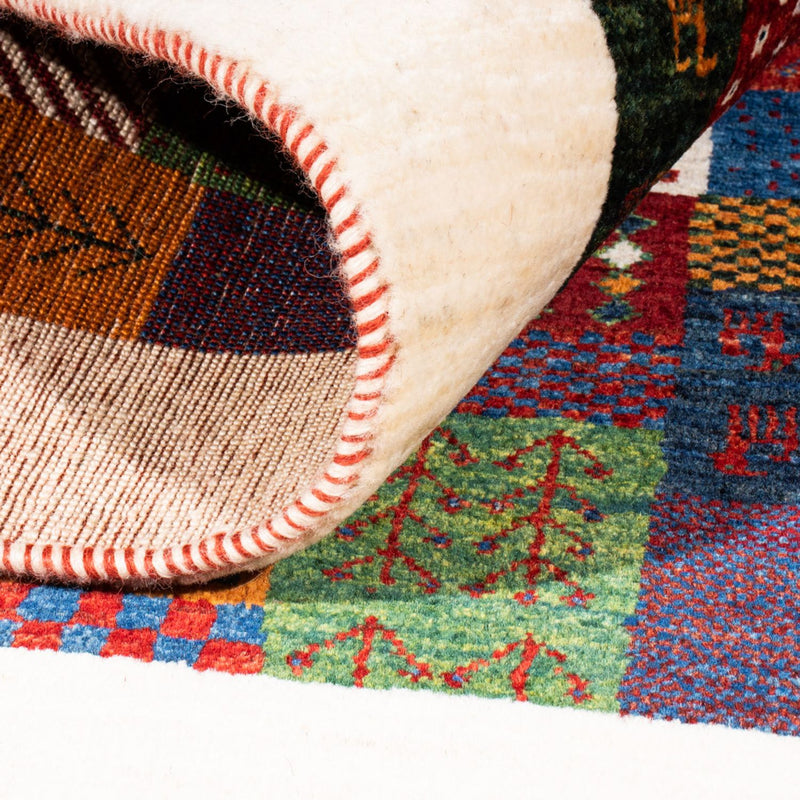 Gabbeh Tapijt - Loribaft Perzisch - Koninklijke - 124 x 85 cm - veelkleurig