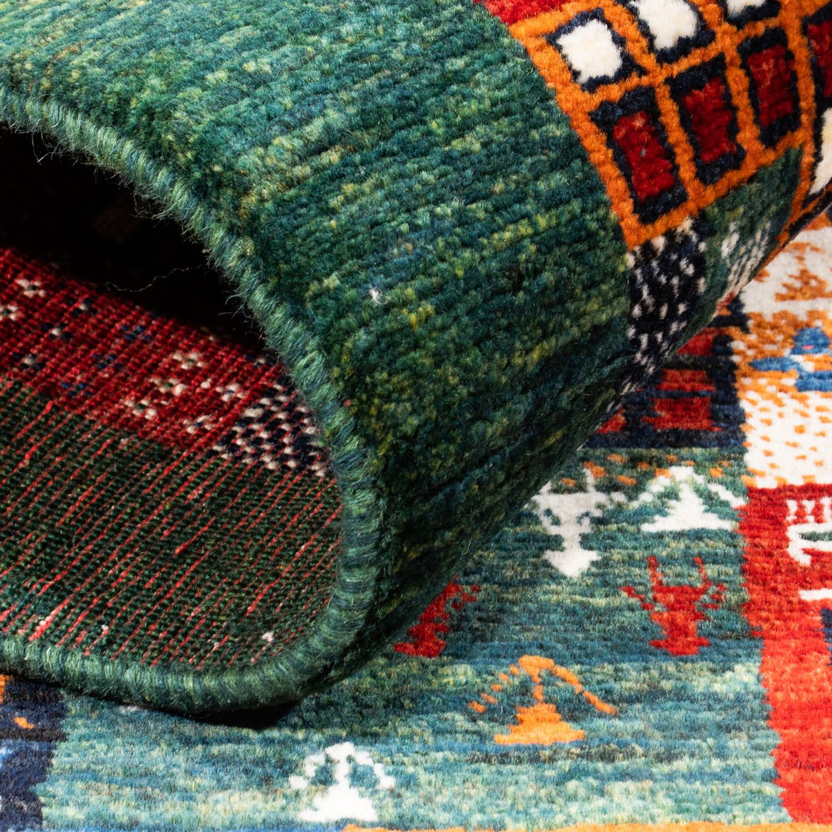 Gabbeh Tapijt - Loribaft Perzisch - Koninklijke - 125 x 83 cm - veelkleurig