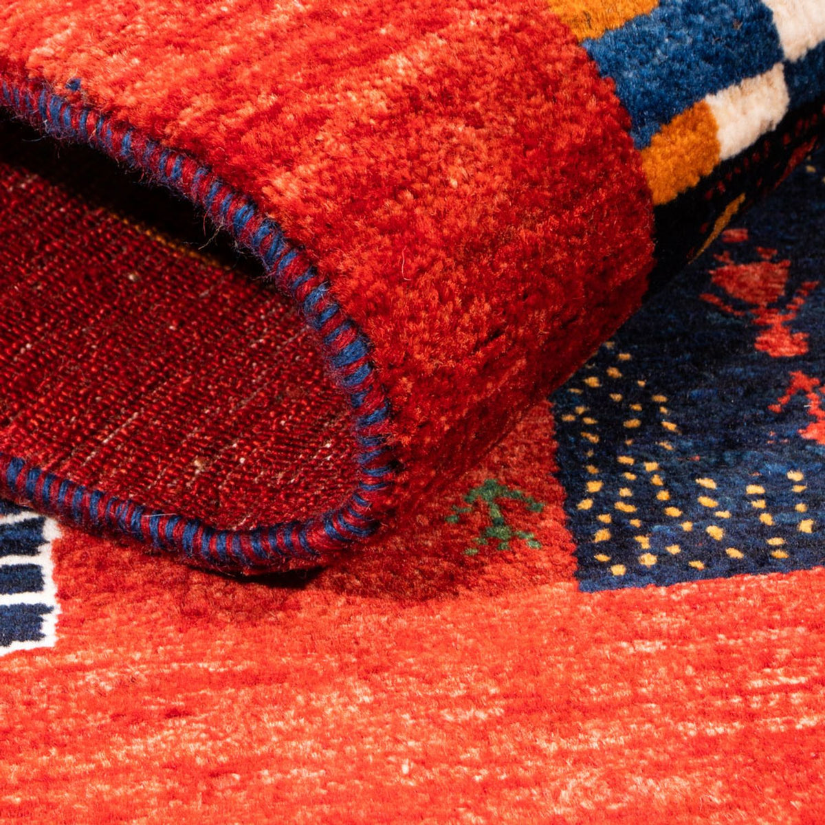 Gabbeh Tapijt - Loribaft Perzisch - Koninklijke - 118 x 84 cm - veelkleurig