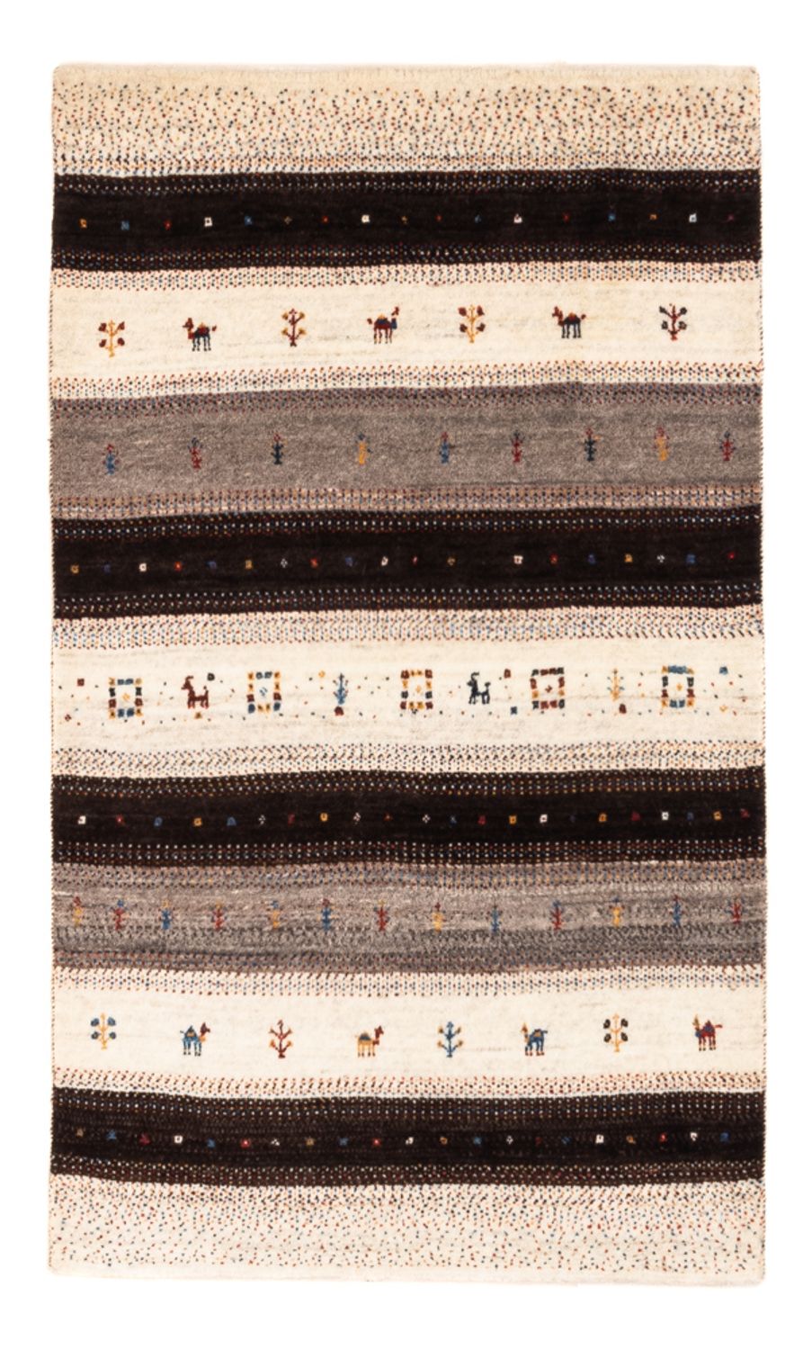 Gabbeh Tapijt - Loribaft Perzisch - Koninklijke - 134 x 84 cm - bruin