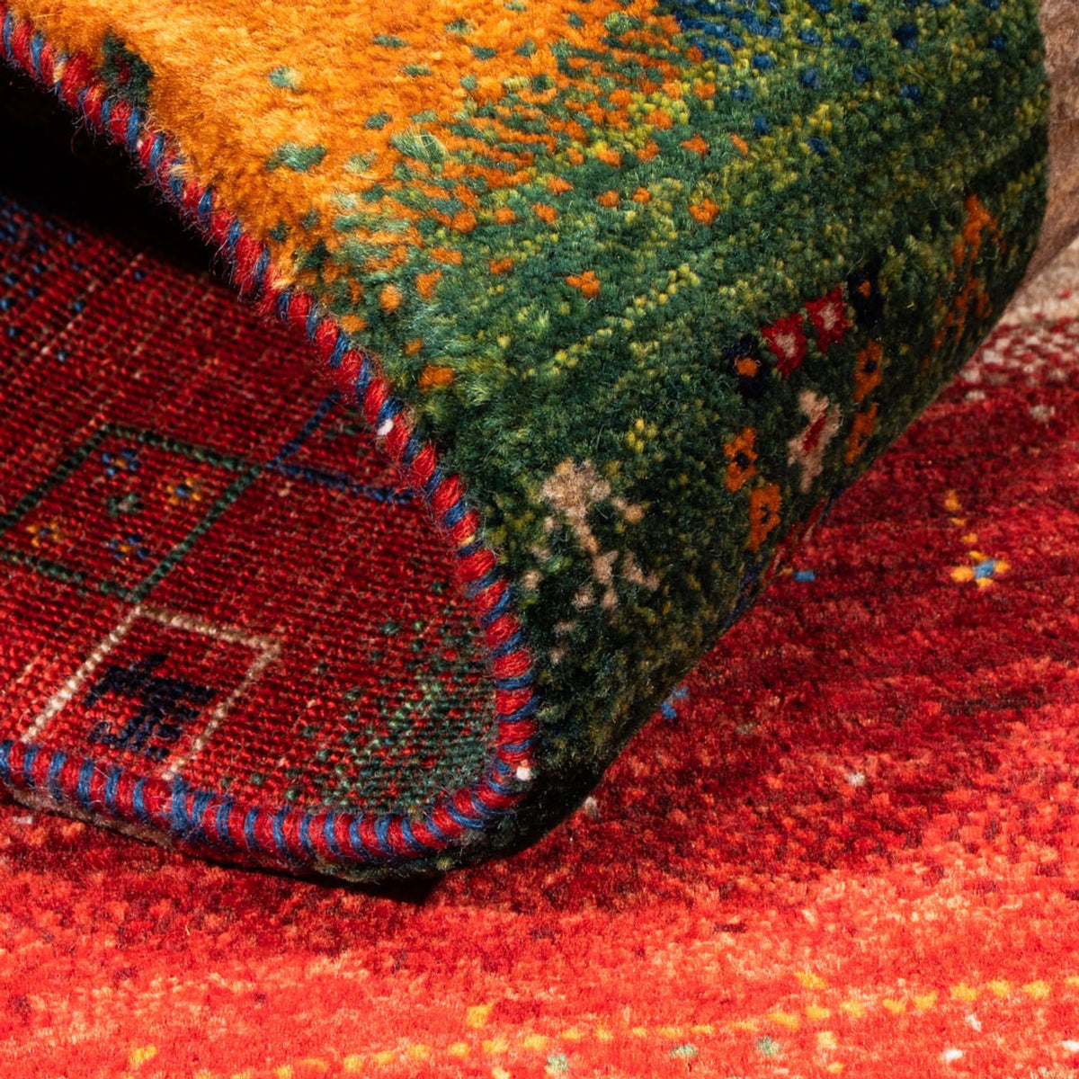 Gabbeh Tapijt - Loribaft Perzisch - Koninklijke - 136 x 85 cm - veelkleurig