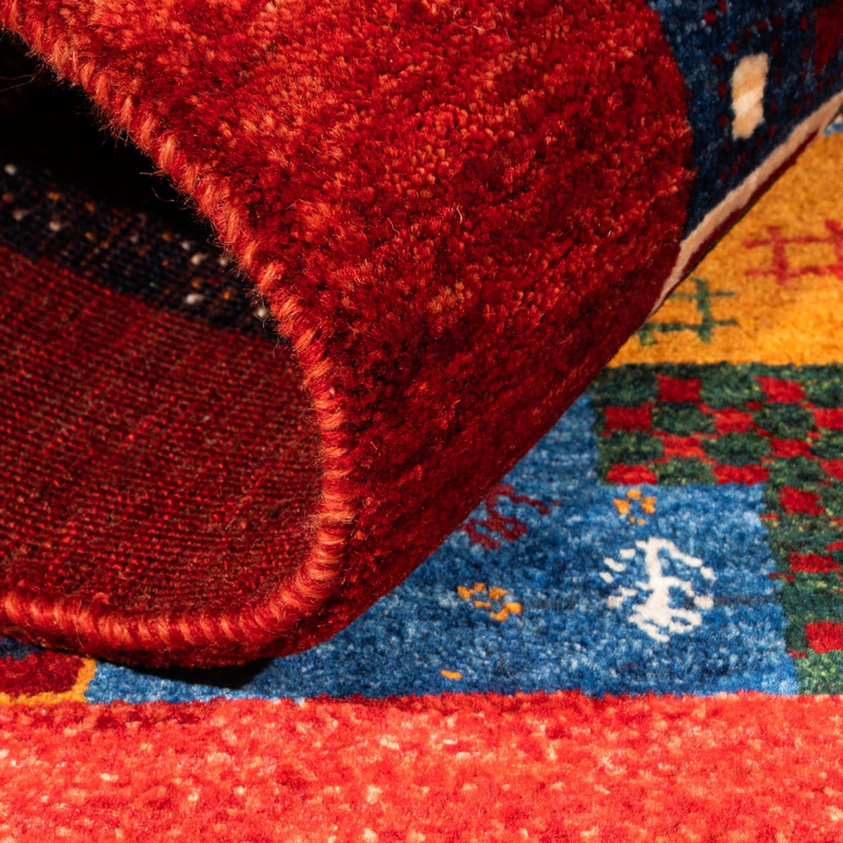 Gabbeh Tapijt - Loribaft Perzisch - Koninklijke - 132 x 86 cm - veelkleurig