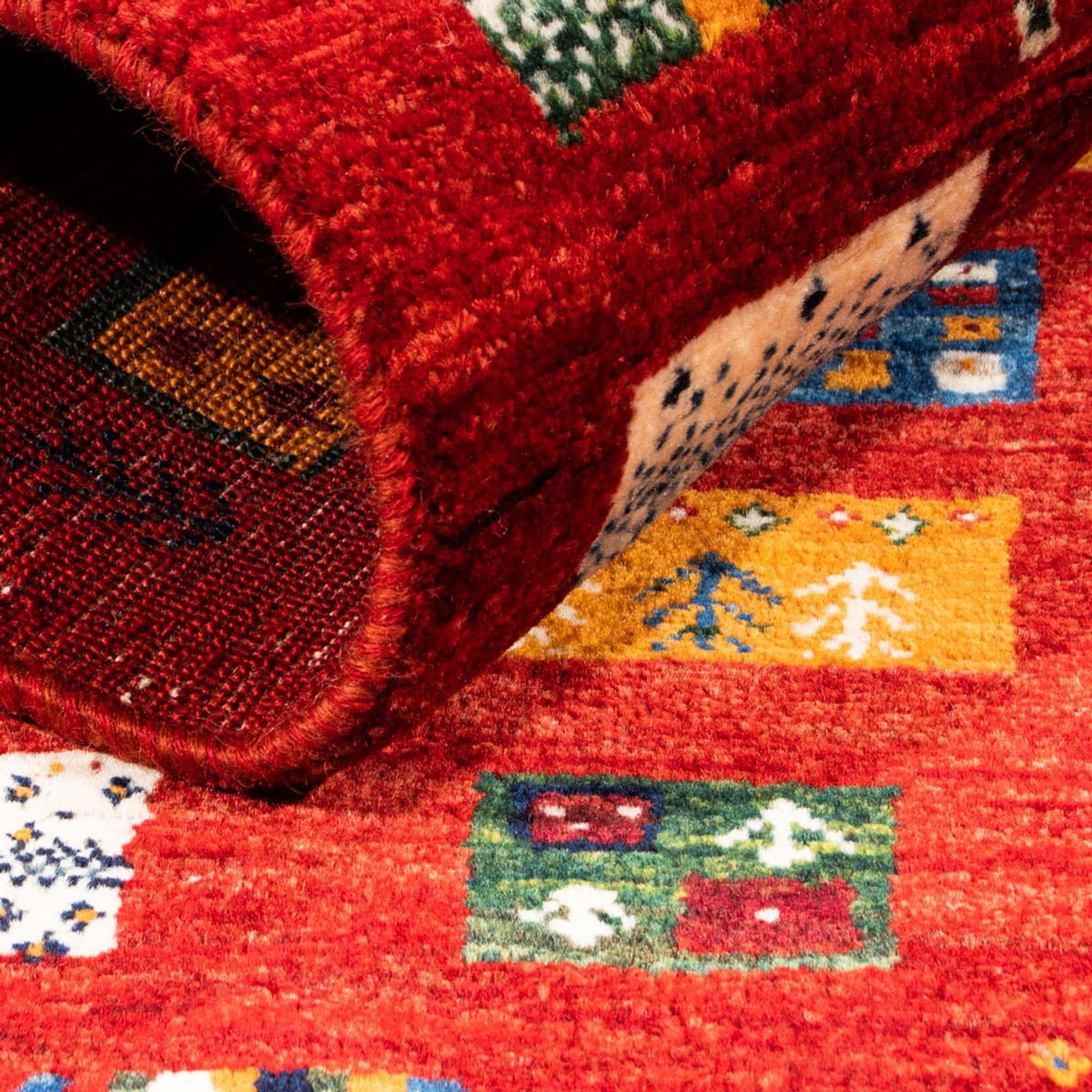 Gabbeh Tapijt - Loribaft Perzisch - Koninklijke - 130 x 85 cm - veelkleurig