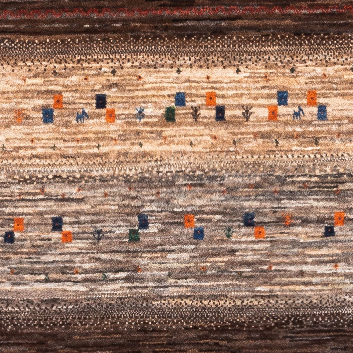 Gabbeh Tapijt - Loribaft Perzisch - Koninklijke - 134 x 84 cm - grijs