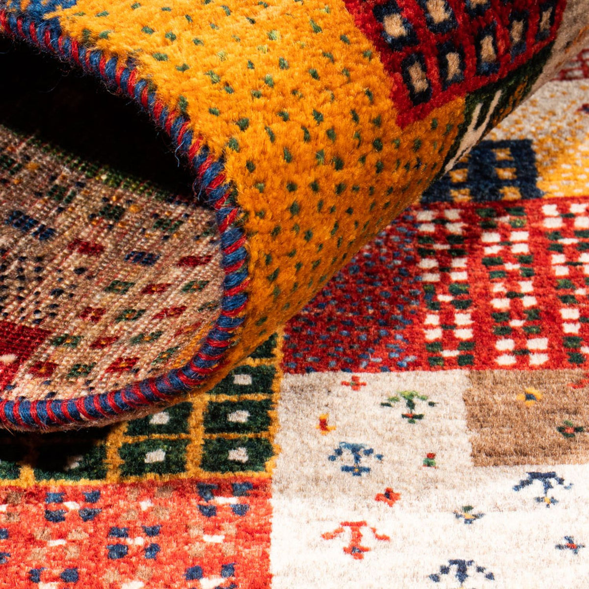 Gabbeh Tapijt - Loribaft Perzisch - Koninklijke - 130 x 86 cm - veelkleurig