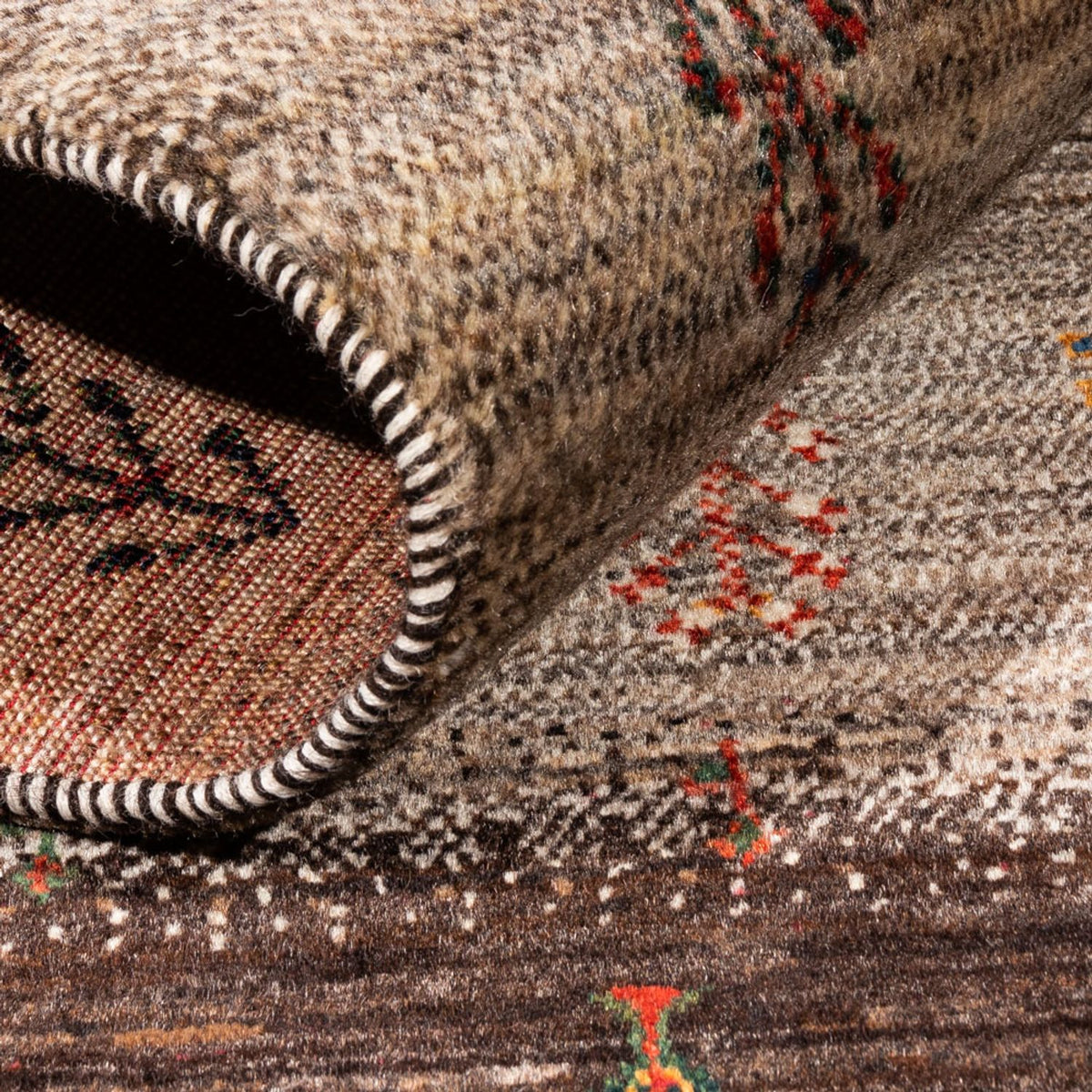 Gabbeh Tapijt - Loribaft Perzisch - Koninklijke - 137 x 90 cm - veelkleurig