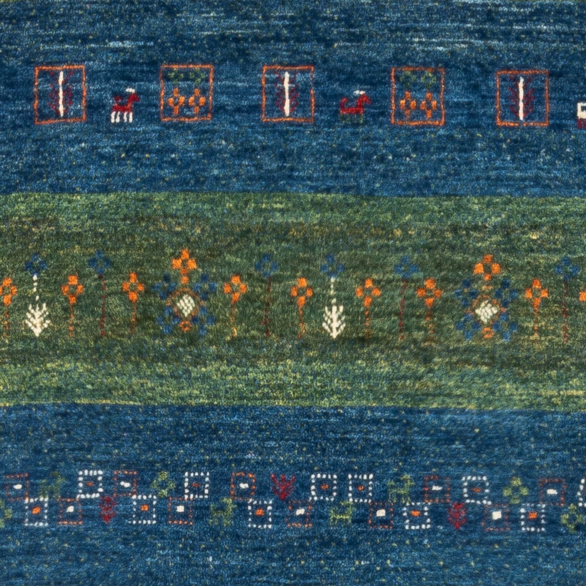 Gabbeh Tapijt - Loribaft Perzisch - Koninklijke - 130 x 85 cm - blauw