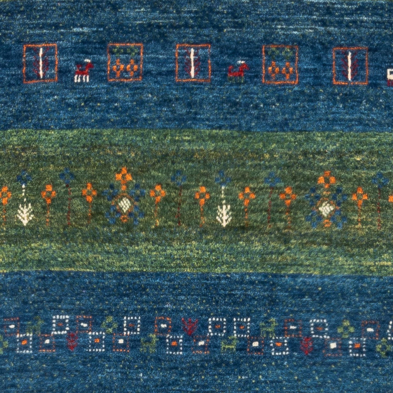 Gabbeh Tapijt - Loribaft Perzisch - Koninklijke - 130 x 85 cm - blauw
