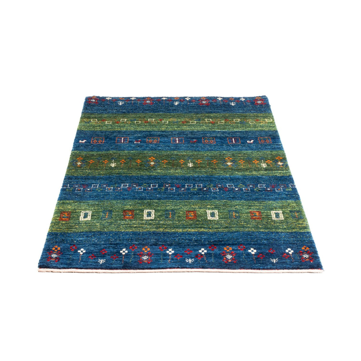 Gabbeh Tapijt - Loribaft Perzisch - Koninklijke - 130 x 85 cm - blauw
