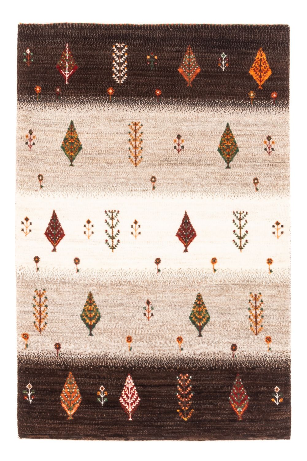 Gabbeh Tapijt - Loribaft Perzisch - Koninklijke - 126 x 84 cm - grijs