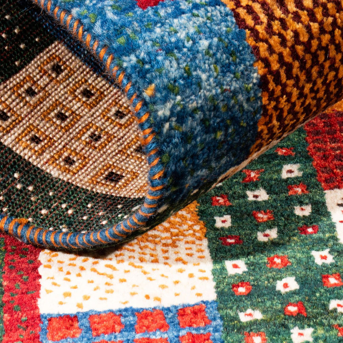 Gabbeh Tapijt - Loribaft Perzisch - Koninklijke - 132 x 80 cm - veelkleurig