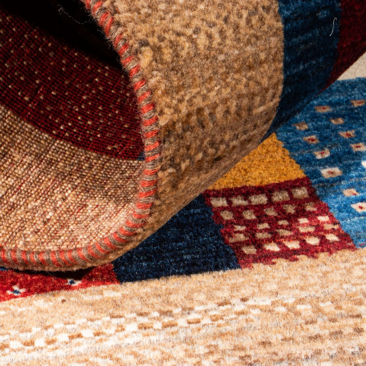 Gabbeh Tapijt - Loribaft Perzisch - Koninklijke - 123 x 82 cm - veelkleurig