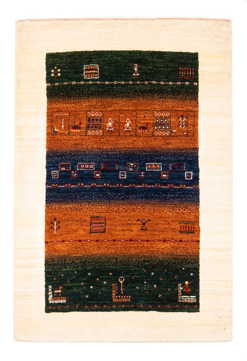 Gabbeh Tapijt - Loribaft Perzisch - Koninklijke - 129 x 88 cm - veelkleurig