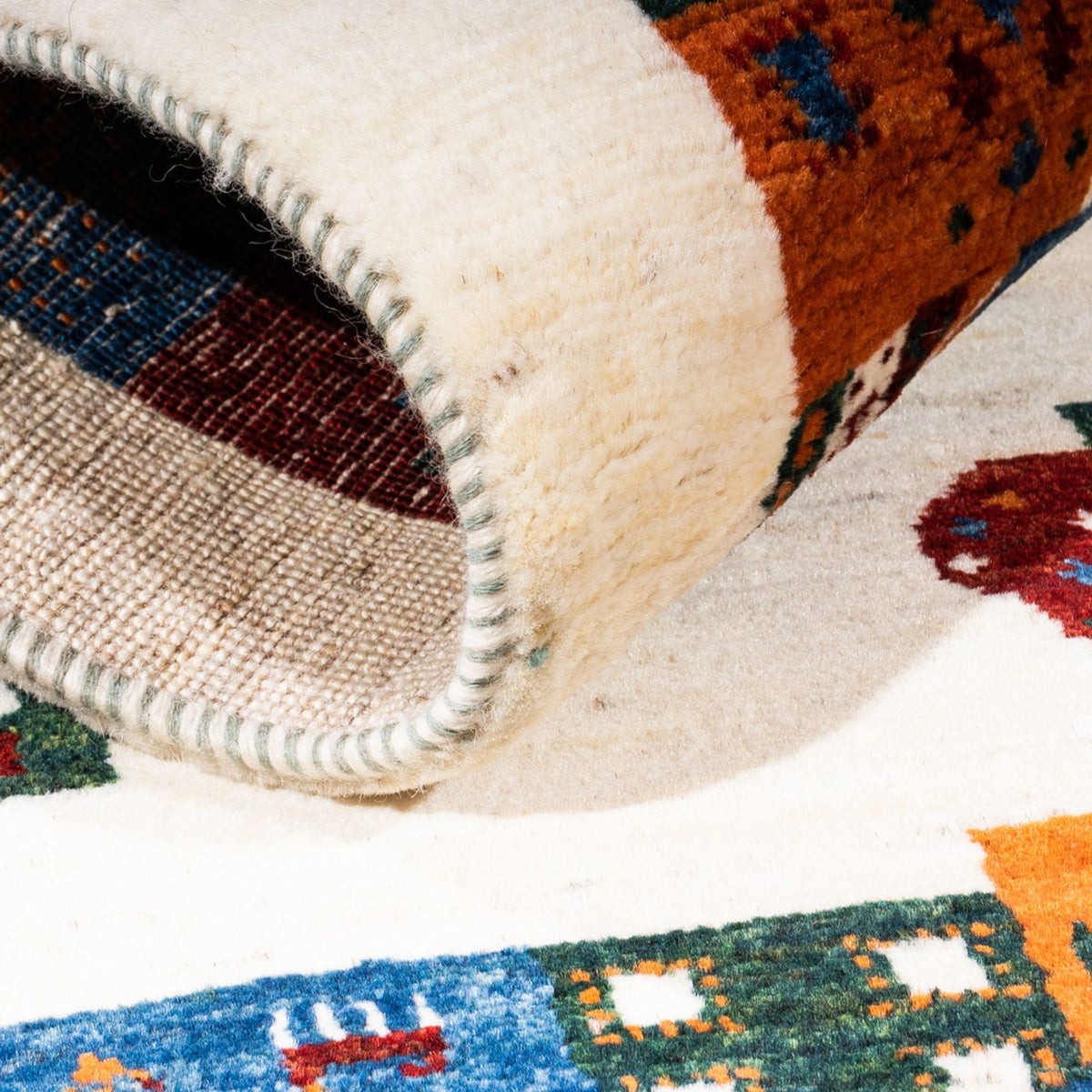 Gabbeh Tapijt - Loribaft Perzisch - Koninklijke - 128 x 80 cm - veelkleurig