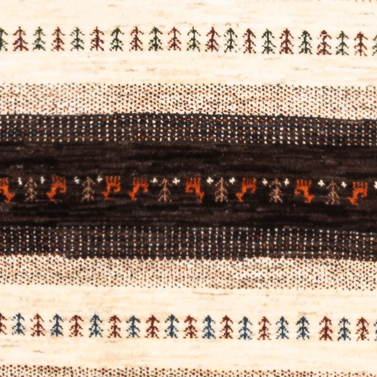 Gabbeh Tapijt - Loribaft Perzisch - Koninklijke - 128 x 81 cm - grijs