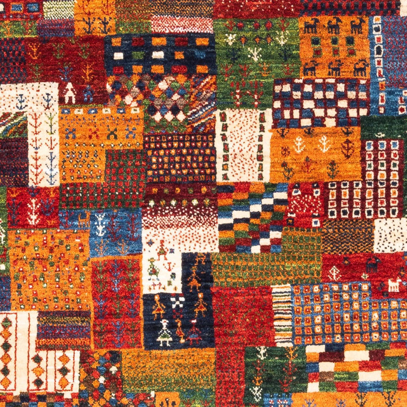 Gabbeh Tapijt - Loribaft Perzisch - Koninklijke vierkant  - 123 x 110 cm - veelkleurig