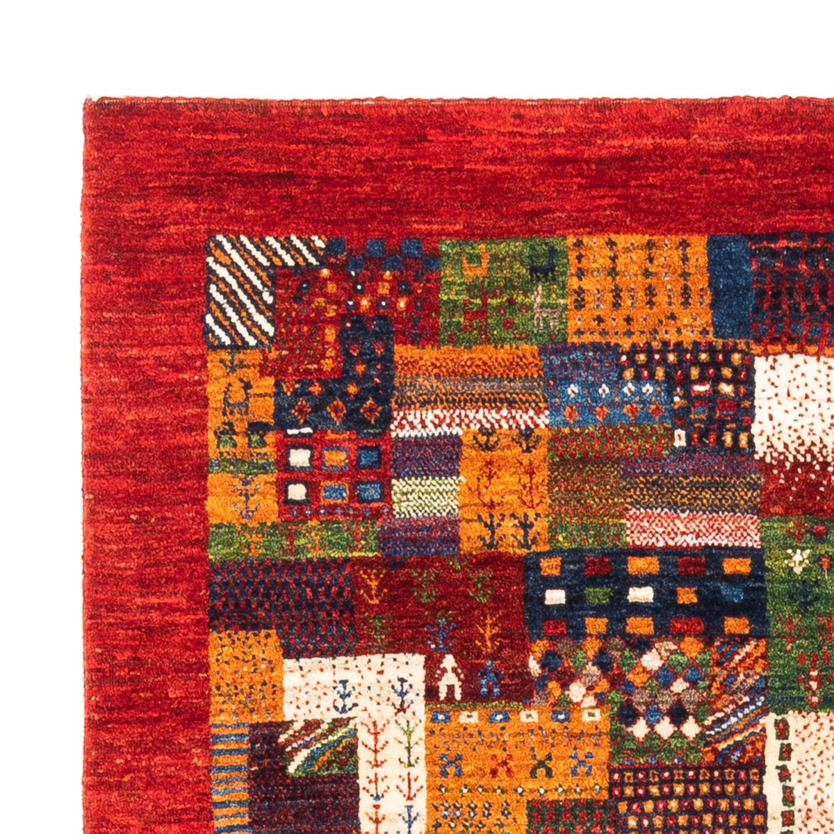 Gabbeh Tapijt - Loribaft Perzisch - Koninklijke vierkant  - 123 x 110 cm - veelkleurig