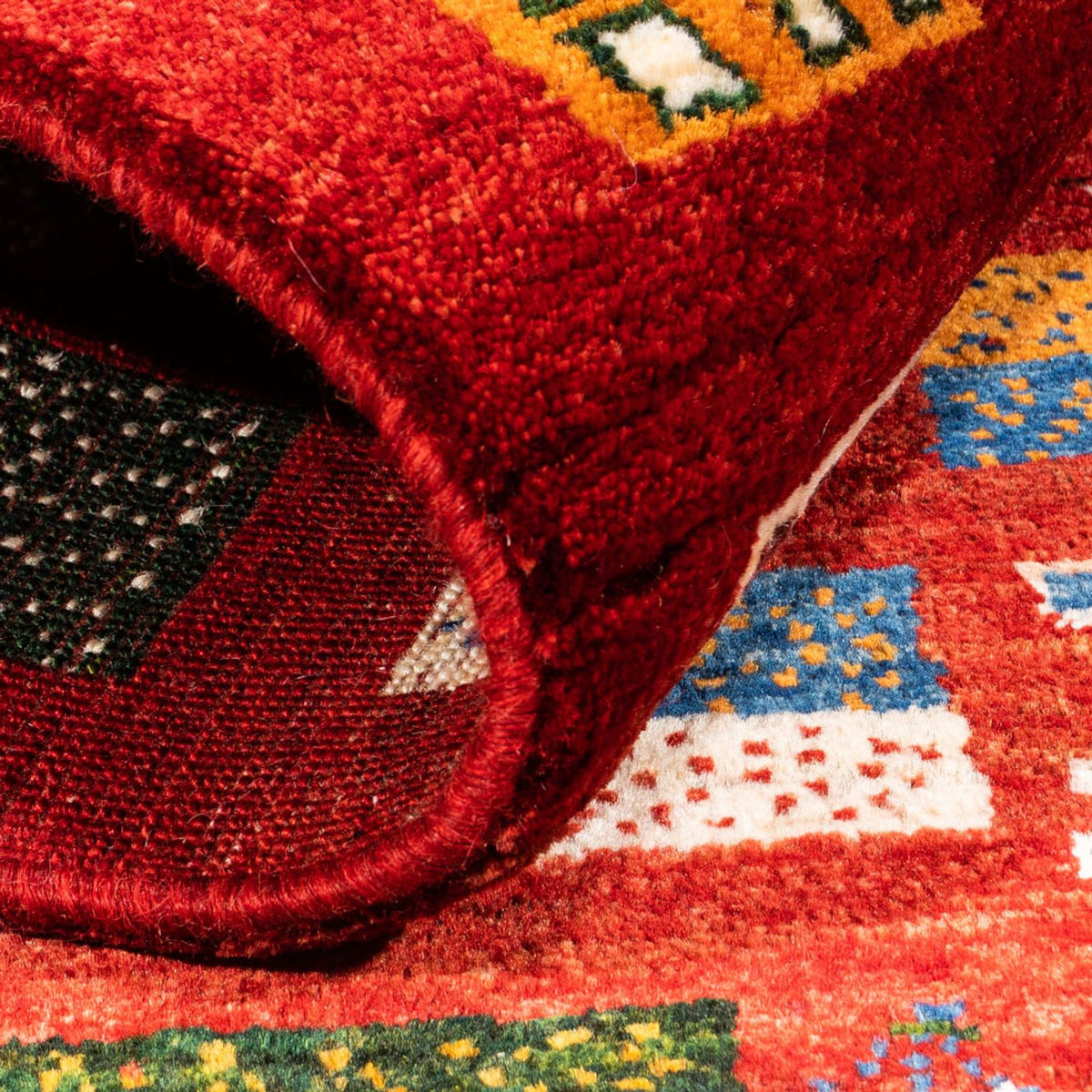 Gabbeh Tapijt - Loribaft Perzisch - Koninklijke - 126 x 84 cm - veelkleurig