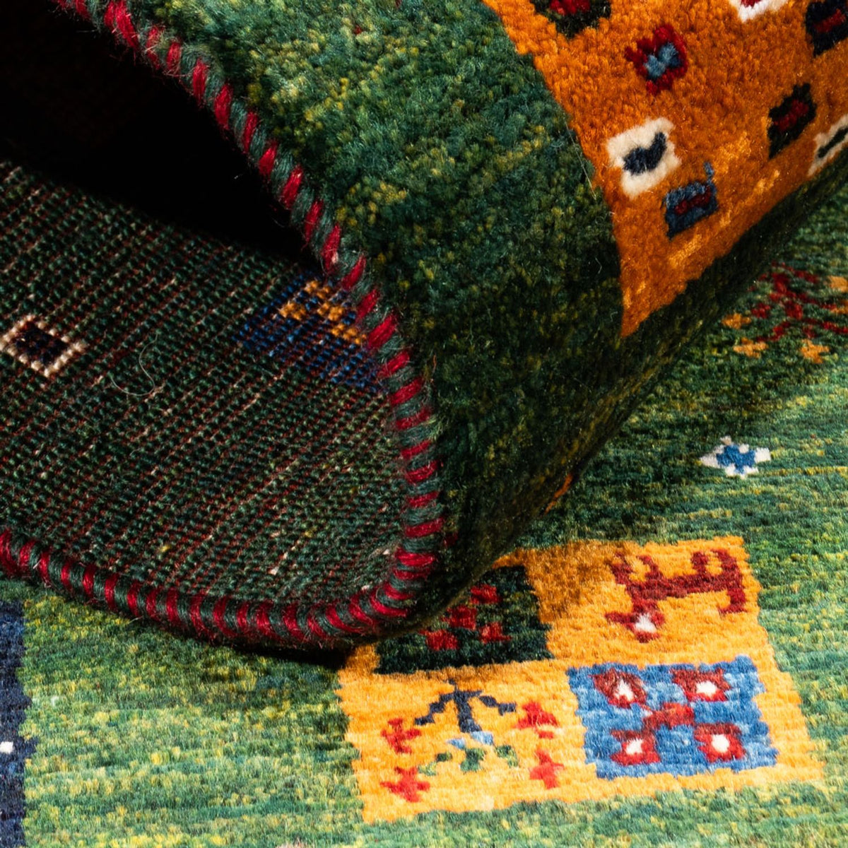 Gabbeh Tapijt - Loribaft Perzisch - Koninklijke - 129 x 88 cm - veelkleurig