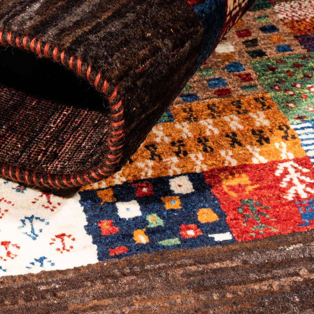 Gabbeh Tapijt - Loribaft Perzisch - Koninklijke - 128 x 86 cm - veelkleurig