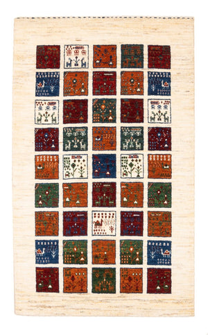 Gabbeh Tapijt - Loribaft Perzisch - Koninklijke - 132 x 84 cm - veelkleurig