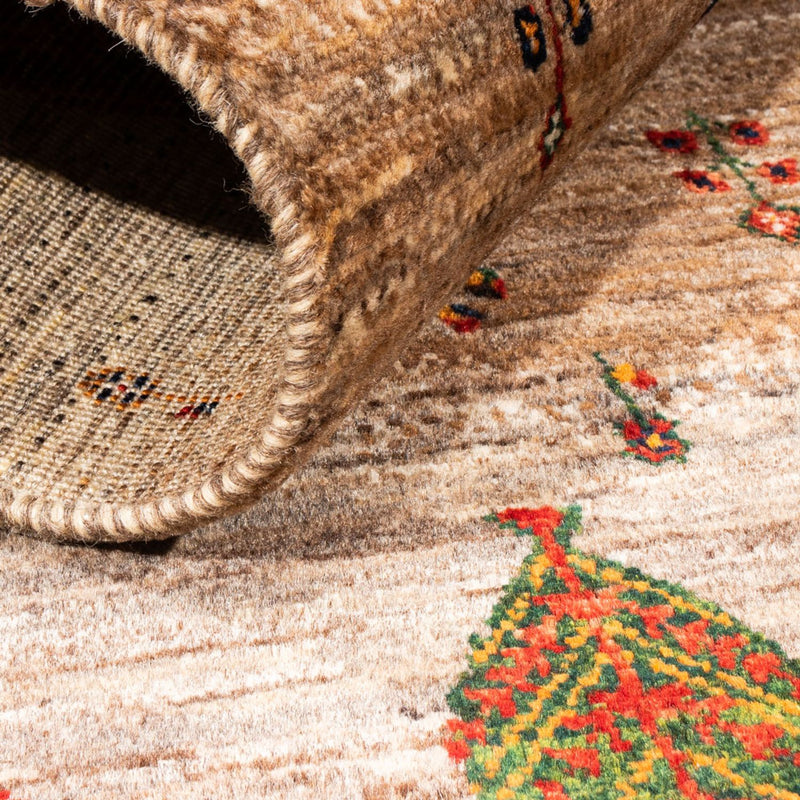 Gabbeh Tapijt - Loribaft Perzisch - Koninklijke - 133 x 83 cm - grijs