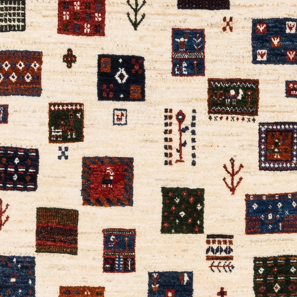 Gabbeh Tapijt - Loribaft Perzisch - Koninklijke - 130 x 82 cm - crème