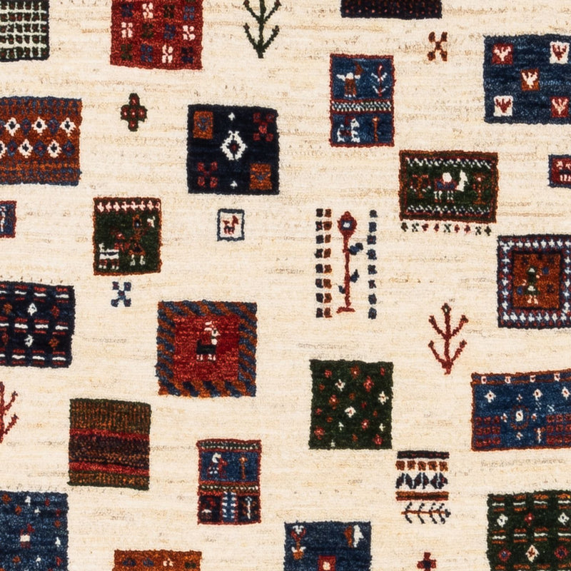 Gabbeh Tapijt - Loribaft Perzisch - Koninklijke - 130 x 82 cm - crème