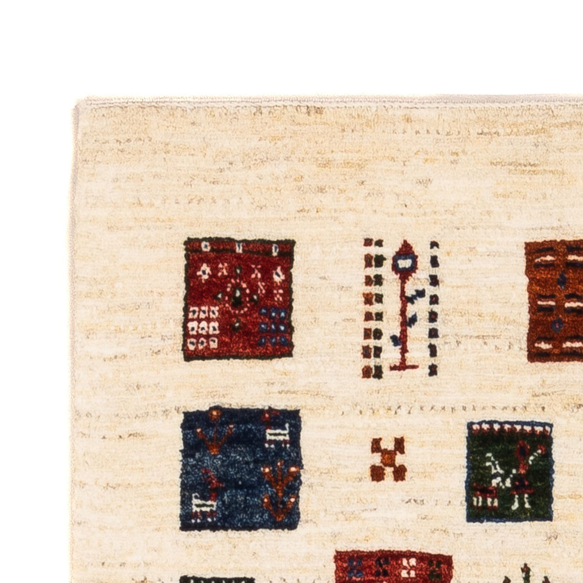 Gabbeh Tapijt - Loribaft Perzisch - Koninklijke - 130 x 82 cm - crème