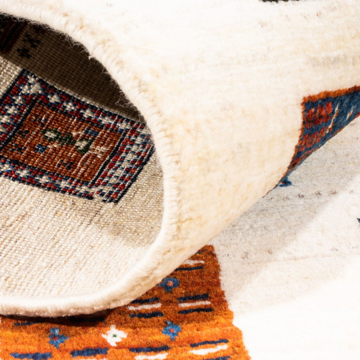 Gabbeh Tapijt - Loribaft Perzisch - Koninklijke - 130 x 82 cm - crème