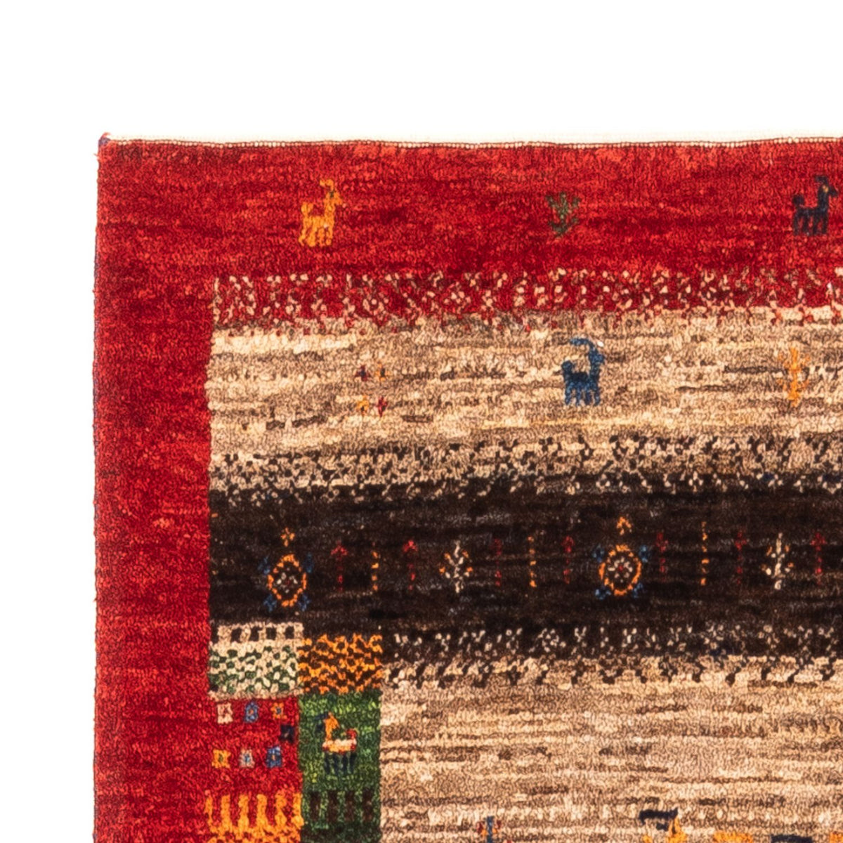 Gabbeh Tapijt - Loribaft Perzisch - Koninklijke - 130 x 87 cm - grijs