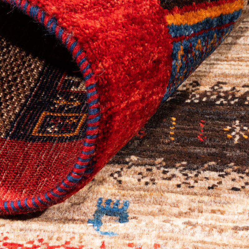 Gabbeh Tapijt - Loribaft Perzisch - Koninklijke - 130 x 87 cm - grijs