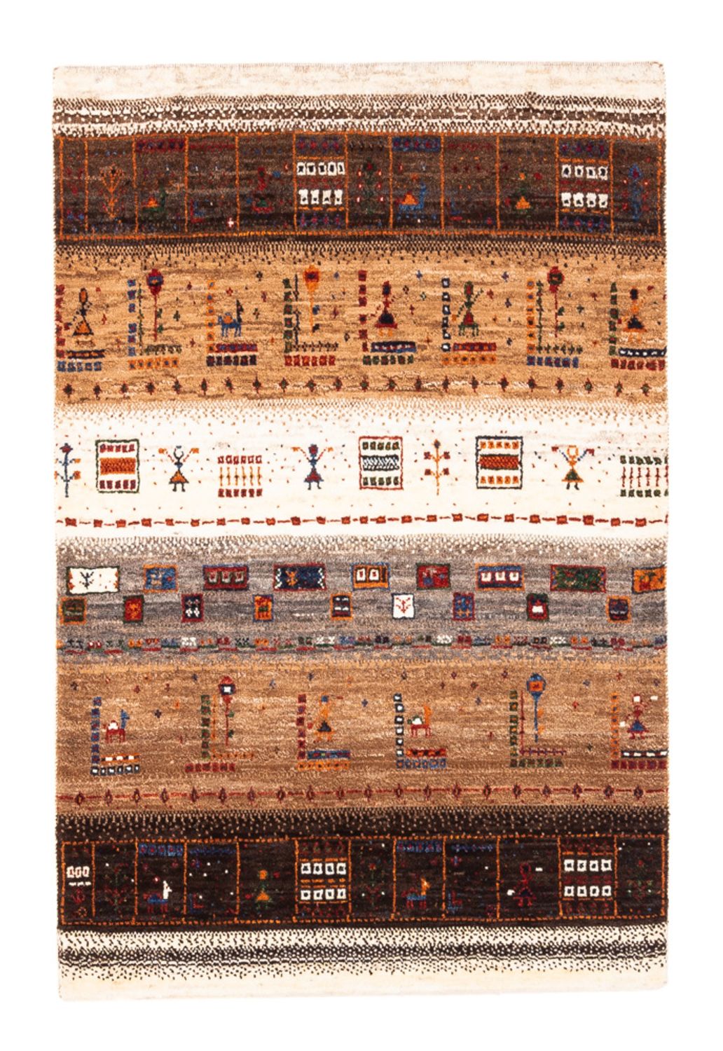 Gabbeh Tapijt - Loribaft Perzisch - Koninklijke - 124 x 85 cm - veelkleurig