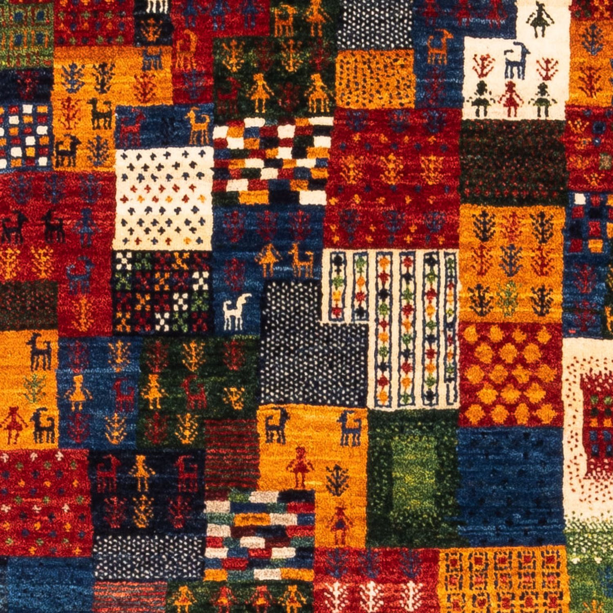 Gabbeh Tapijt - Loribaft Perzisch - Koninklijke - 134 x 88 cm - veelkleurig