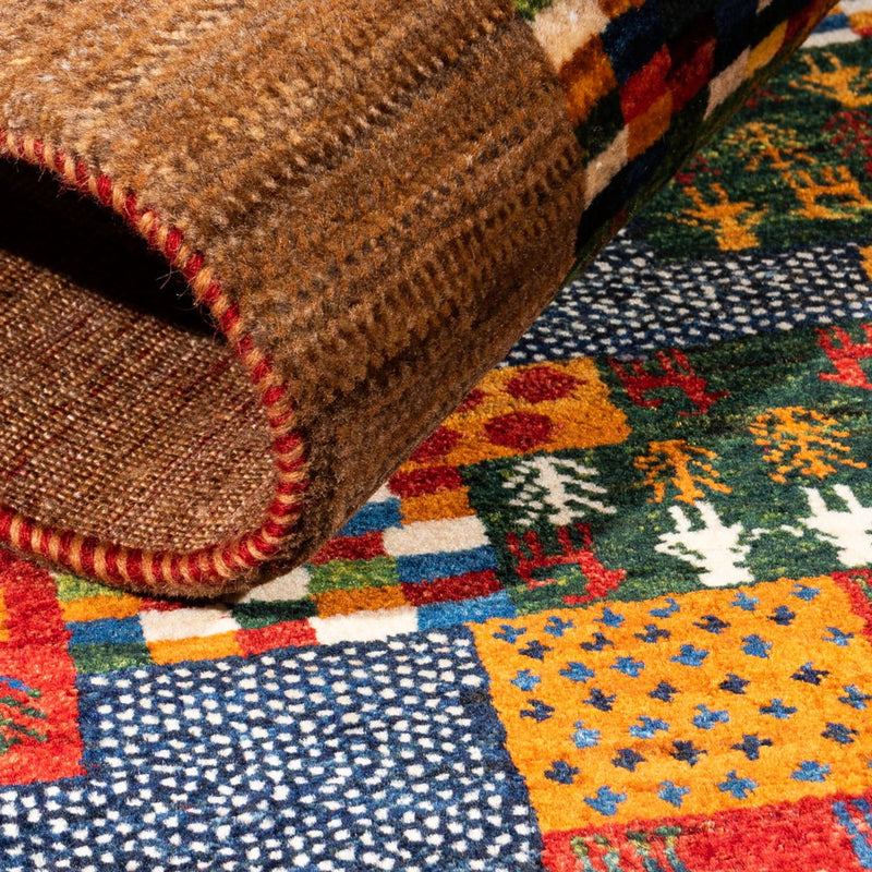 Gabbeh Tapijt - Loribaft Perzisch - Koninklijke - 134 x 88 cm - veelkleurig