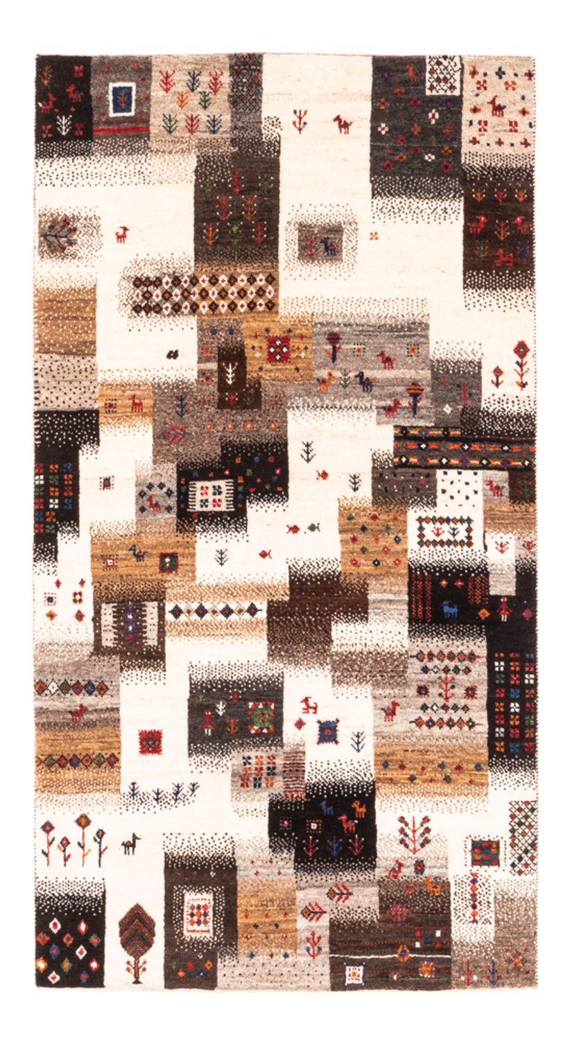 Gabbeh Tapijt - Loribaft Perzisch - Koninklijke - 147 x 85 cm - grijs