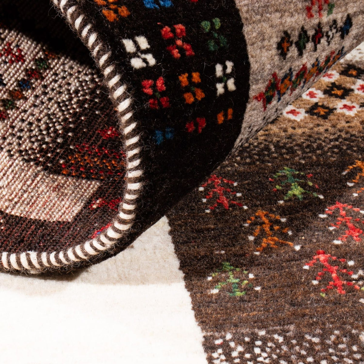 Gabbeh Tapijt - Loribaft Perzisch - Koninklijke - 147 x 85 cm - grijs