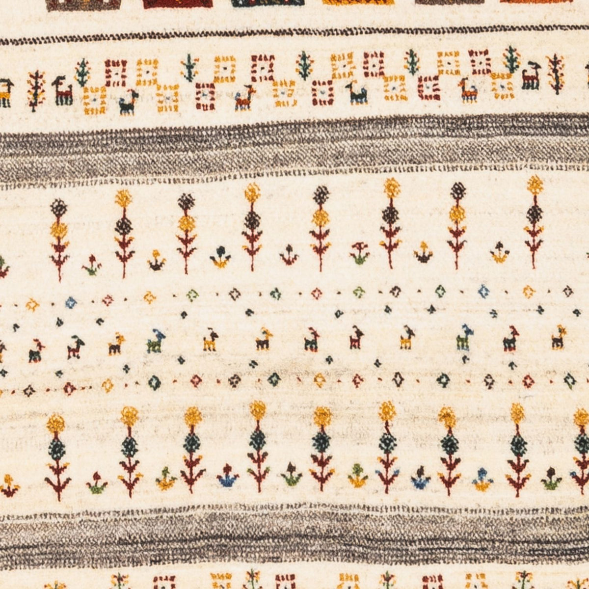 Gabbeh Tapijt - Loribaft Perzisch - Koninklijke - 122 x 78 cm - crème