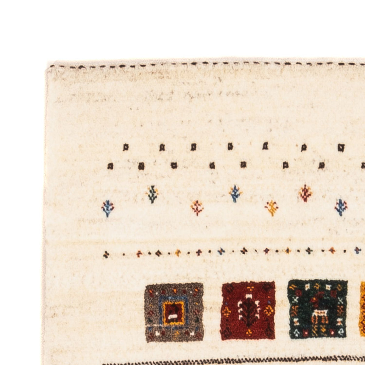 Gabbeh Tapijt - Loribaft Perzisch - Koninklijke - 122 x 78 cm - crème