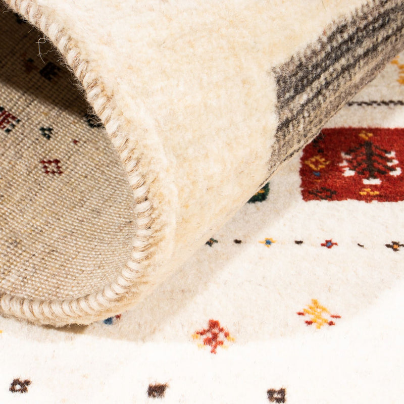 Gabbeh Tapijt - Loribaft Perzisch - Koninklijke - 122 x 78 cm - crème