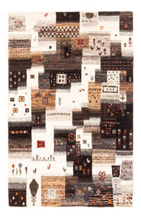 Gabbeh Tapijt - Loribaft Perzisch - Koninklijke - 126 x 85 cm - grijs