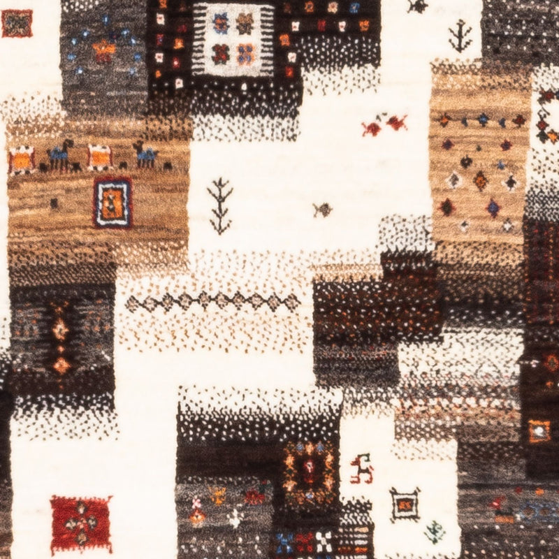 Gabbeh Tapijt - Loribaft Perzisch - Koninklijke - 126 x 85 cm - grijs