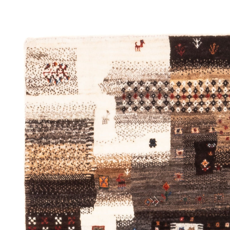 Gabbeh Tapijt - Loribaft Perzisch - Koninklijke - 126 x 85 cm - grijs