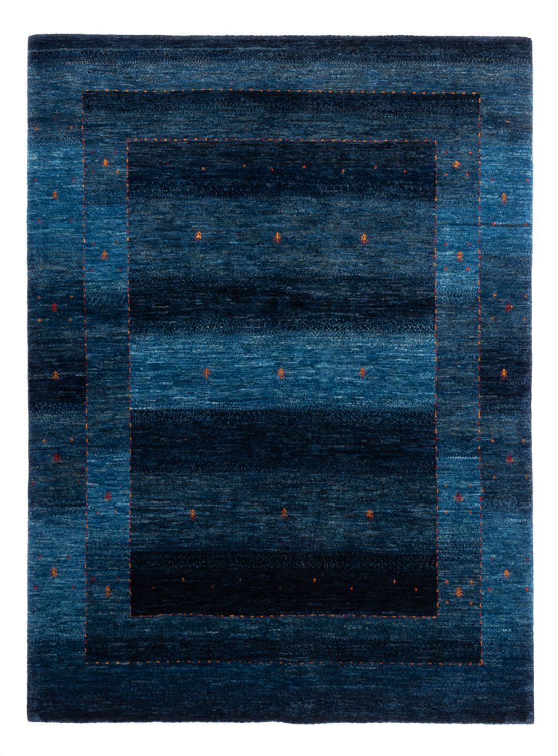 Gabbeh Tapijt - Loribaft Perzisch - 202 x 154 cm - blauw