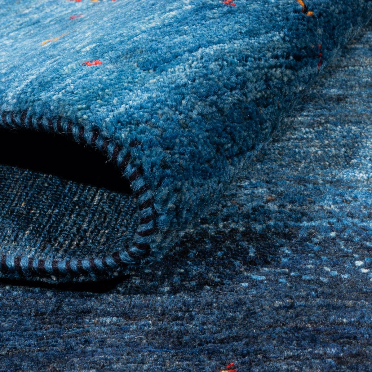 Gabbeh Tapijt - Loribaft Perzisch - 202 x 154 cm - blauw